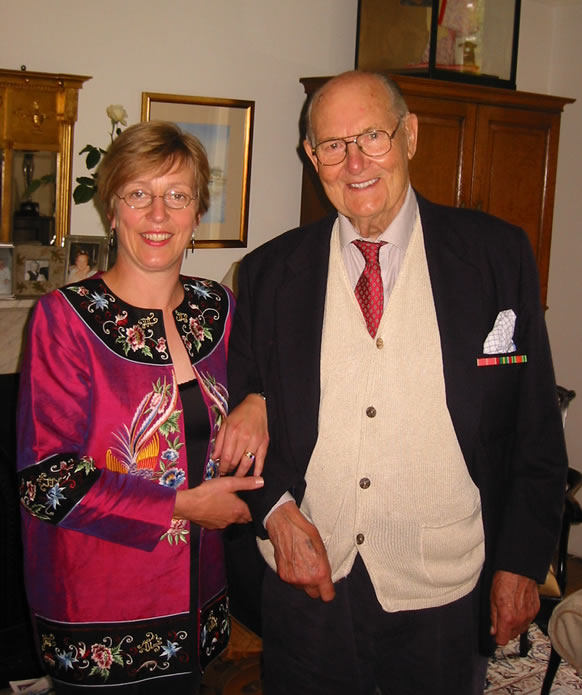 Bill Drower at the old Toosey family home in Birkenhead for the launch of The Colonel of Tamarkan in 2005